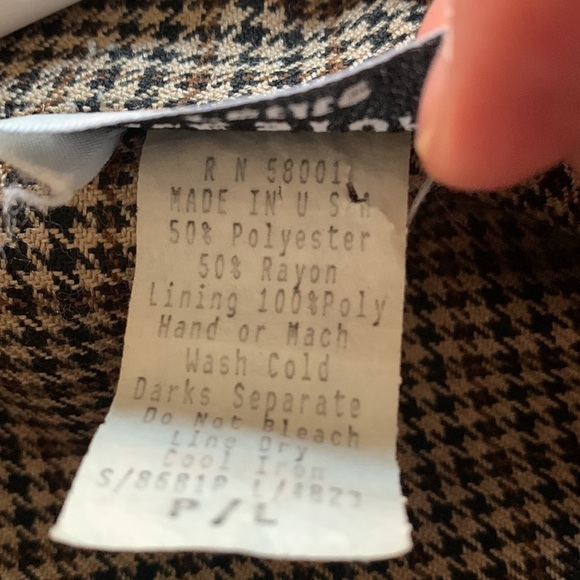 Vintage 80s Oversized Houndstooth Blazer Alice Stuart Petite, Made in USA - Picture 8 of 9